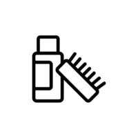 ilustração de contorno de vetor de ícone de escova de creme de limpeza