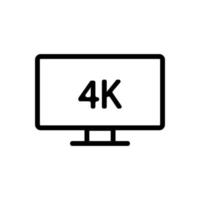 ilustração de contorno de vetor de ícone de qualidade 4k