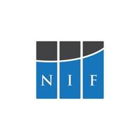 design de logotipo de carta nif em fundo branco. conceito de logotipo de letra de iniciais criativas nif. design de letra nif. vetor