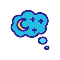veja o vetor de ícone do sono. ilustração de símbolo de contorno isolado