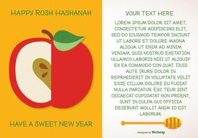 Ilustração de saudação de Rosh Hashanah vetor