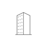 sinal vetorial do símbolo da cidade de construção e imóveis é isolado em um fundo branco. cor do ícone da cidade de construção e imobiliário editável. vetor