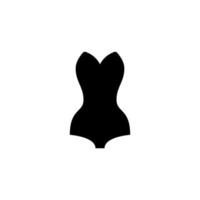 sinal de vetor do símbolo de maiô é isolado em um fundo branco. cor de ícone de maiô editável.