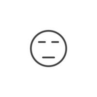 sinal de vetor do símbolo de rosto emoticon é isolado em um fundo branco. cor do ícone de rosto emoticon editável.