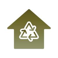 reciclar elemento de ícone de modelo de design gradiente de logotipo em casa vetor