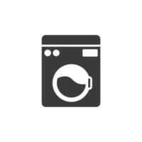 sinal de vetor do símbolo da máquina de lavar é isolado em um fundo branco. cor do ícone da máquina de lavar roupa editável.