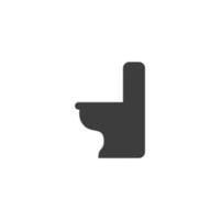 sinal de vetor do símbolo do banheiro é isolado em um fundo branco. cor do ícone do banheiro editável.