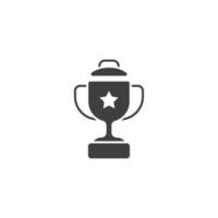 sinal de vetor do símbolo do troféu é isolado em um fundo branco. cor do ícone do troféu editável.