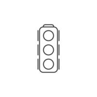 sinal de vetor do símbolo de semáforos é isolado em um fundo branco. cor do ícone de semáforos editável.