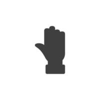 sinal de vetor do símbolo de toque é isolado em um fundo branco. toque na cor do ícone editável.