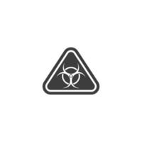sinal de vetor do símbolo de perigo é isolado em um fundo branco. cor do ícone de perigo editável.
