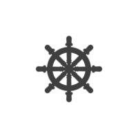 sinal de vetor do símbolo de direção do navio é isolado em um fundo branco. cor do ícone de direção do navio editável.