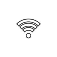 sinal vetorial do símbolo de força do sinal wifi é isolado em um fundo branco. cor do ícone de força do sinal wifi editável. vetor