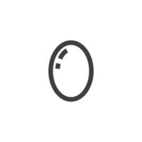 sinal de vetor do símbolo do ovo é isolado em um fundo branco. cor do ícone do ovo editável.