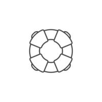 sinal de vetor do símbolo de bóia salva-vidas é isolado em um fundo branco. cor do ícone de bóia de vida editável.