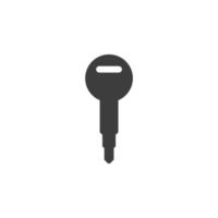 sinal de vetor do símbolo chave é isolado em um fundo branco. cor do ícone chave editável.