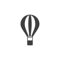 sinal de vetor do símbolo de balão de ar quente é isolado em um fundo branco. cor do ícone do balão de ar quente editável.
