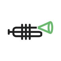 ícone verde e preto da linha da trombeta vetor