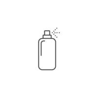 sinal de vetor do símbolo de spray de garrafa é isolado em um fundo branco. cor do ícone de spray de garrafa editável.