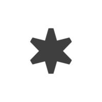 sinal de vetor do símbolo da estrela é isolado em um fundo branco. cor do ícone da estrela editável.