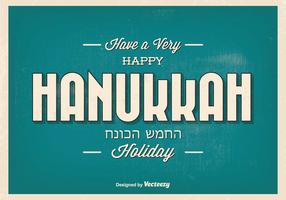 Ilustração tipográfica de Hanukkah feliz vetor
