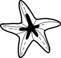 esboço de estrela do mar. ilustração vetorial no estilo de um doodle vetor
