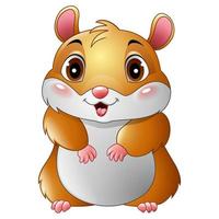 desenho animado hamster sorridente vetor
