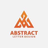 design de logotipo de triângulo abstrato vetor