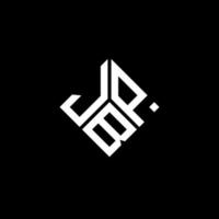 design de logotipo de carta jpb em fundo preto. conceito de logotipo de letra de iniciais criativas jpb. design de letra jpb. vetor