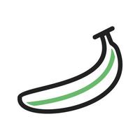 bananas linha ícone verde e preto vetor