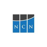 design de logotipo de carta ncn em fundo branco. conceito de logotipo de letra de iniciais criativas ncn. design de letras ncn. vetor