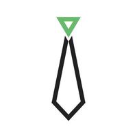 linha de gravata ícone verde e preto vetor