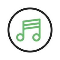 linha de music player ícone verde e preto vetor