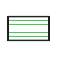 ícone verde e preto da linha tailandesa vetor
