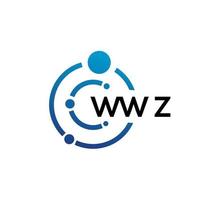 design de logotipo de tecnologia de letra wwz em fundo branco. wwz criativo letras iniciais do conceito de logotipo. design de letra wwz. vetor