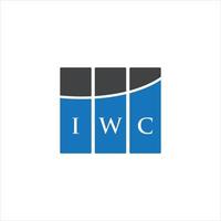 design de logotipo de carta iwc em fundo branco. conceito de logotipo de carta de iniciais criativas iwc. design de letra iwc. vetor