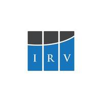 design de logotipo de carta irv em fundo branco. conceito de logotipo de letra de iniciais criativas irv. design de letra irv. vetor