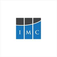 design de logotipo de carta imc em fundo branco. conceito de logotipo de carta de iniciais criativas imc. design de carta imc. vetor