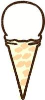 desenho de giz de sorvete vetor