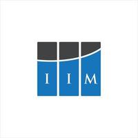 design de logotipo de carta iim em fundo branco. conceito de logotipo de letra de iniciais criativas iim. iim design de letras. vetor