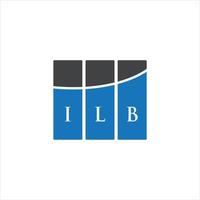 design de logotipo de letra ilb em fundo branco. conceito de logotipo de letra de iniciais criativas ilb. design de letra ilb. vetor