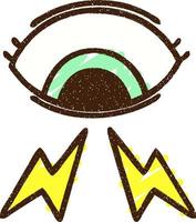 desenho de giz de olho oculto vetor