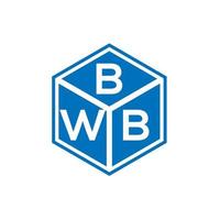 design de logotipo de carta bwb em fundo preto. conceito de logotipo de letra de iniciais criativas bwb. design de letra bwb. vetor