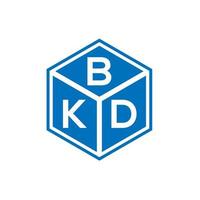 design de logotipo de carta bkd em fundo preto. conceito de logotipo de letra de iniciais criativas bkd. design de letra bkd. vetor