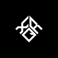 design de logotipo de letra xqr em fundo preto. conceito de logotipo de letra de iniciais criativas xqr. design de letra xqr. vetor