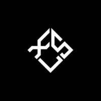 xls carta logotipo design em fundo preto. xls conceito de logotipo de letra inicial criativa. design de letra xls. vetor
