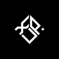 xup carta logotipo design em fundo preto. xup conceito de logotipo de letra de iniciais criativas. design de letra xup. vetor