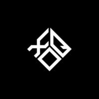 design de logotipo de letra xoq em fundo preto. conceito de logotipo de letra de iniciais criativas xoq. design de letra xoq. vetor