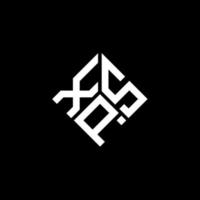 xps carta logotipo design em fundo preto. conceito de logotipo de letra de iniciais criativas xps. design de letra xps. vetor