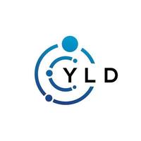 design de logotipo de tecnologia de letra yld em fundo branco. yld letras iniciais criativas conceito de logotipo. design de letra yld. vetor